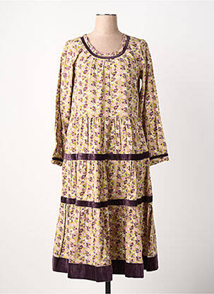 Rochie lungă mâneci lungi mâneci lungi roz RHUM RAISIN femeie