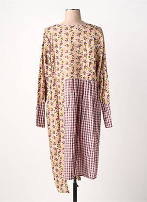 Rochie midi imprimeu floral mâneci lungi roz RHUM RAISIN femeie