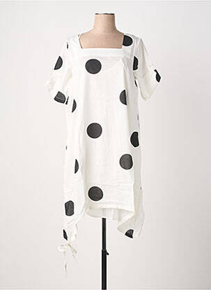 Rochie midi mâneci scurte mâneci scurte alb RHUM RAISIN femeie