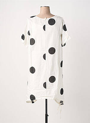 Rochie midi mâneci scurte mâneci scurte alb RHUM RAISIN femeie