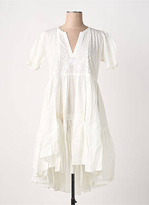 Rochie midi mâneci scurte mâneci scurte alb RHUM RAISIN femeie