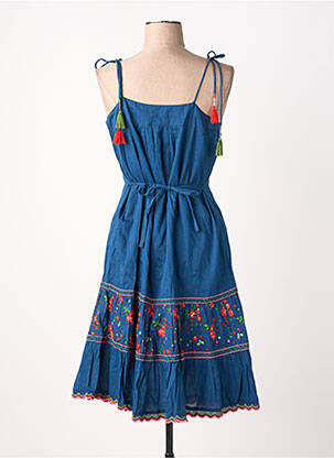 Rochie midi căptușeală bretele subțiri albastru RHUM RAISIN femeie