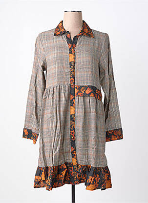 Rochie scurtă mâneci lungi mâneci lungi portocalie RHUM RAISIN femeie