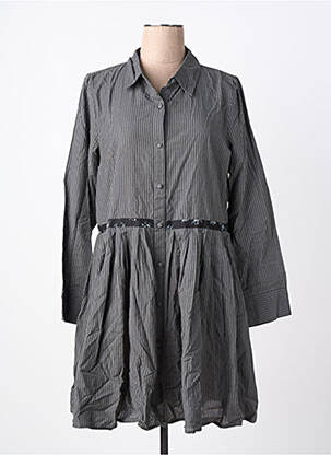 Rochie scurtă croială evazată mâneci lungi gri RHUM RAISIN femeie