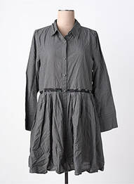 Rochie scurtă croială evazată mâneci lungi gri RHUM RAISIN femeie