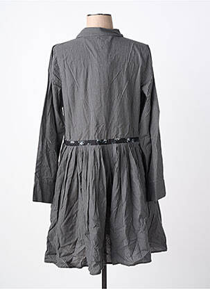 Rochie scurtă croială evazată mâneci lungi gri RHUM RAISIN femeie