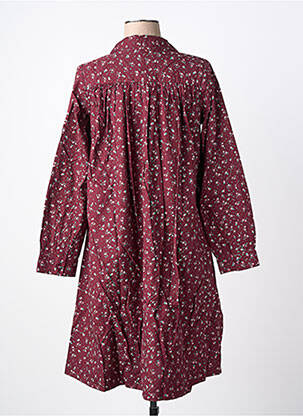 Rochie midi imprimeu floral mâneci lungi roșu RHUM RAISIN femeie