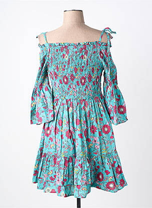 Rochie scurtă mâneci 3/4 mâneci 3/4 albastru RHUM RAISIN femeie