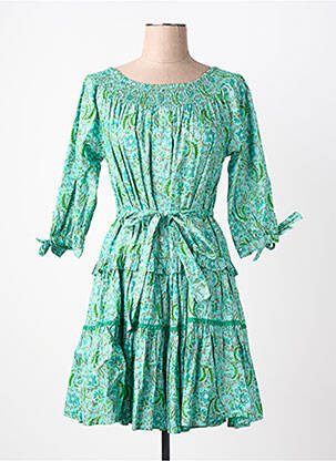 Rochie scurtă mâneci 3/4 mâneci 3/4 verde RHUM RAISIN femeie