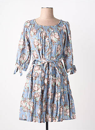 Rochie scurtă mâneci 3/4 mâneci 3/4 albastru RHUM RAISIN femeie