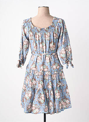 Rochie scurtă mâneci 3/4 mâneci 3/4 albastru RHUM RAISIN femeie