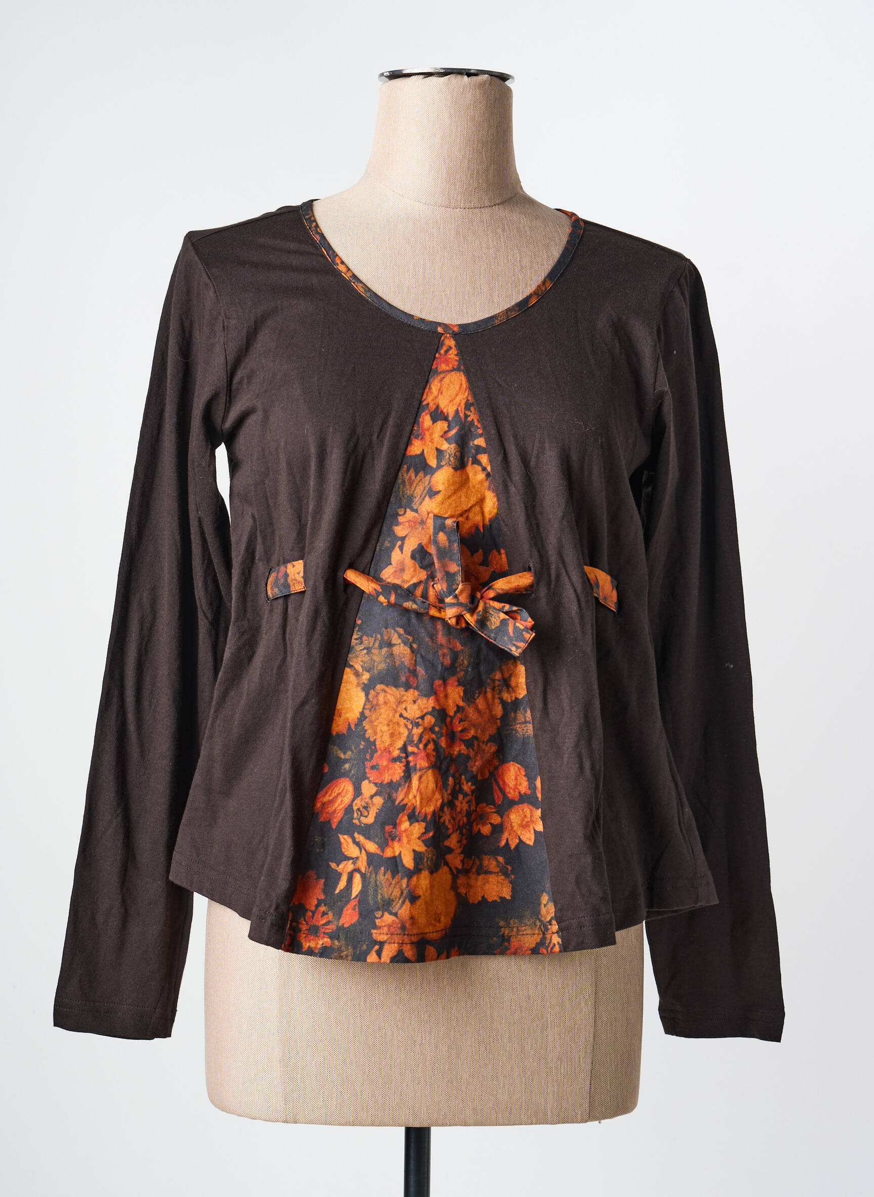 Tricou mâneci lungi mâneci lungi maro RHUM RAISIN femeie