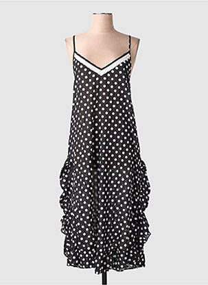 Rochie lungă mâneci cu bretele ajustabile bretele subțiri negru RHUM RAISIN femeie