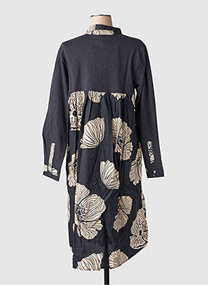 Rochie midi imprimeu fantezie mâneci lungi negru RHUM RAISIN femeie