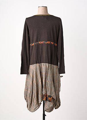 Rochie midi mâneci lungi mâneci lungi maro RHUM RAISIN femeie
