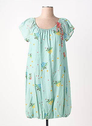 Rochie scurtă mâneci scurte mâneci scurte verde RHUM RAISIN femeie