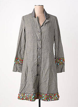Rochie scurtă mâneci lungi mâneci lungi gri RHUM RAISIN femeie