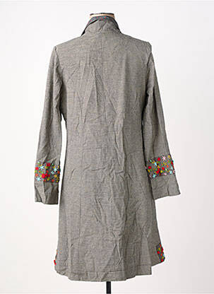 Rochie scurtă mâneci lungi mâneci lungi gri RHUM RAISIN femeie