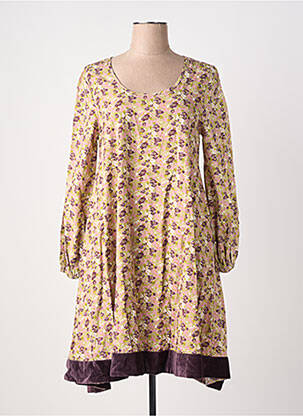 Rochie scurtă croială evazată mâneci lungi violet RHUM RAISIN femeie