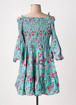 Rochie scurtă mâneci 3/4 mâneci 3/4 albastru RHUM RAISIN femeie
