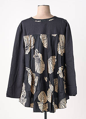 Bluză țesătură poplin mâneci lungi negru RHUM RAISIN femeie