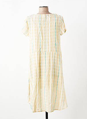 Rochie midi țesătură crep mâneci scurte bej RHUM RAISIN femeie
