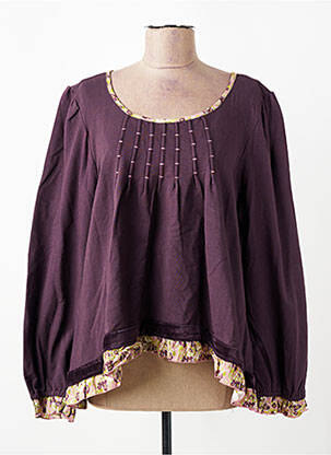 Top țesătură jersey mâneci lungi violet RHUM RAISIN femeie