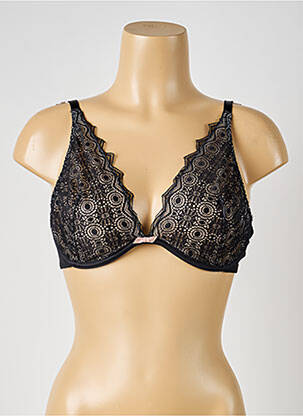 Sutien broderie sutien cupe întregi cu decolteu înalt negru PASSIONATA femeie