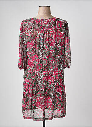 Rochie midi imprimeu floral mâneci lungi roz MEXX femeie