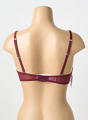 Sutien efect material satinat top sutien push-up roșu WOLFORD femeie
