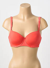 Sutien efect material satinat top sutien modelat roșu AUBADE femeie