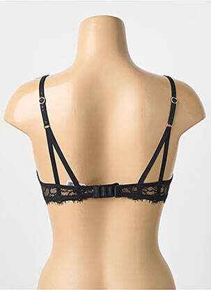 Sutien efect material satinat top sutien modelat negru MORGAN femeie