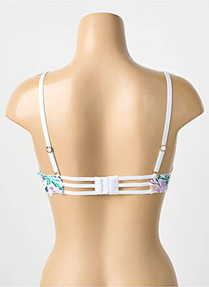 Sutien efect material satinat top sutien push-up alb MORGAN femeie