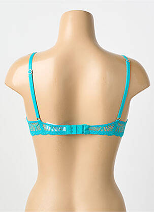 Sutien efect material satinat top sutien modelat albastru MORGAN femeie