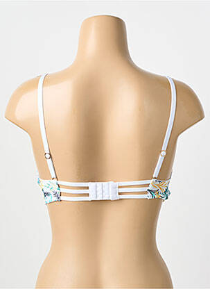 Sutien efect material satinat top sutien modelat alb MORGAN femeie