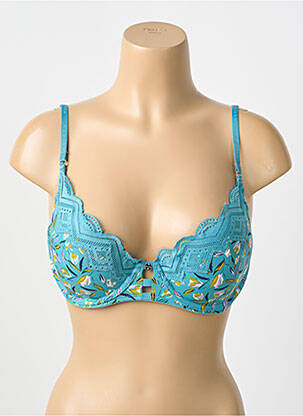 Sutien efect material satinat top sutien modelat verde MORGAN femeie