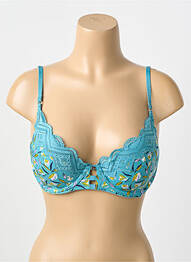 Sutien efect material satinat top sutien modelat verde MORGAN femeie
