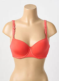Sutien efect material satinat top sutien modelat portocaliu AUBADE femeie