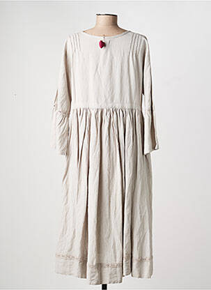 Rochie midi mâneci lungi mâneci lungi gri RHUM RAISIN femeie