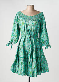 Rochie scurtă mâneci 3/4 mâneci 3/4 verde RHUM RAISIN femeie