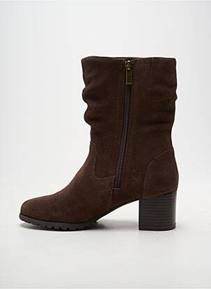 Botine/ghete toc pătrat toc de 4 la 6 cm maro DAMART femeie