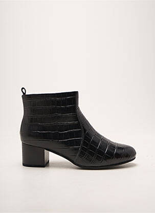 Botine/ghete țesătură satinată toc de 4 la 6 cm negru DAMART femeie