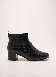 Botine/ghete țesătură satinată toc de 4 la 6 cm negru DAMART femeie
