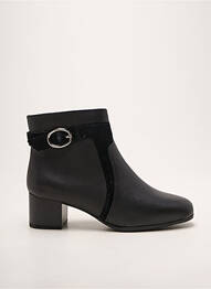 Botine/ghete țesătură satinată toc de 4 la 6 cm negru DAMART femeie