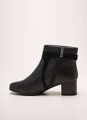 Botine/ghete țesătură satinată toc de 4 la 6 cm negru DAMART femeie