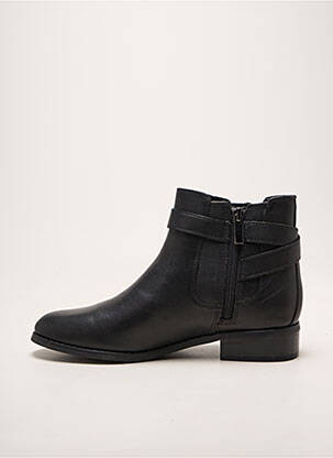 Botine/ghete țesătură satinată toc plat până la 3 cm negru DAMART femeie