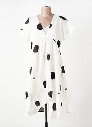 Rochie midi mâneci scurte mâneci scurte bej RHUM RAISIN femeie