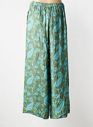 Pantalon larg țesătură crep mărime normală verde RHUM RAISIN femeie