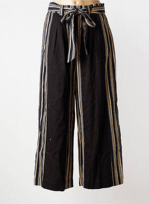 Pantalon larg închidere cu fermoar lateral talie înaltă negru RHUM RAISIN femeie