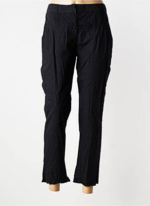 Pantalon 7/8 țesătură poplin mărime normală negru RHUM RAISIN femeie